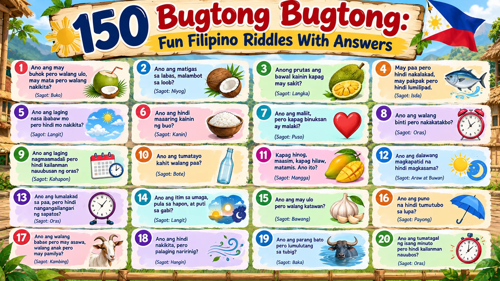 150 Bugtong Bugtong Fun Filipino Riddles With Answers