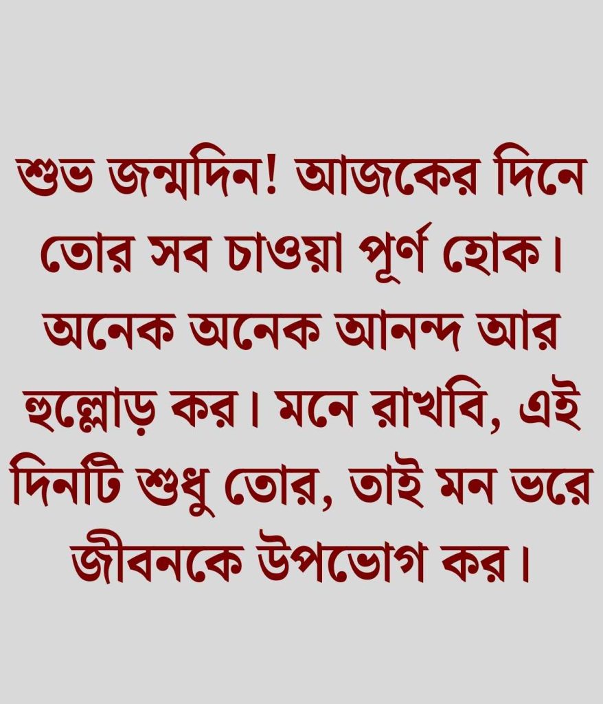 ছোট ভাইয়ের জন্মদিনের শুভেচ্ছা