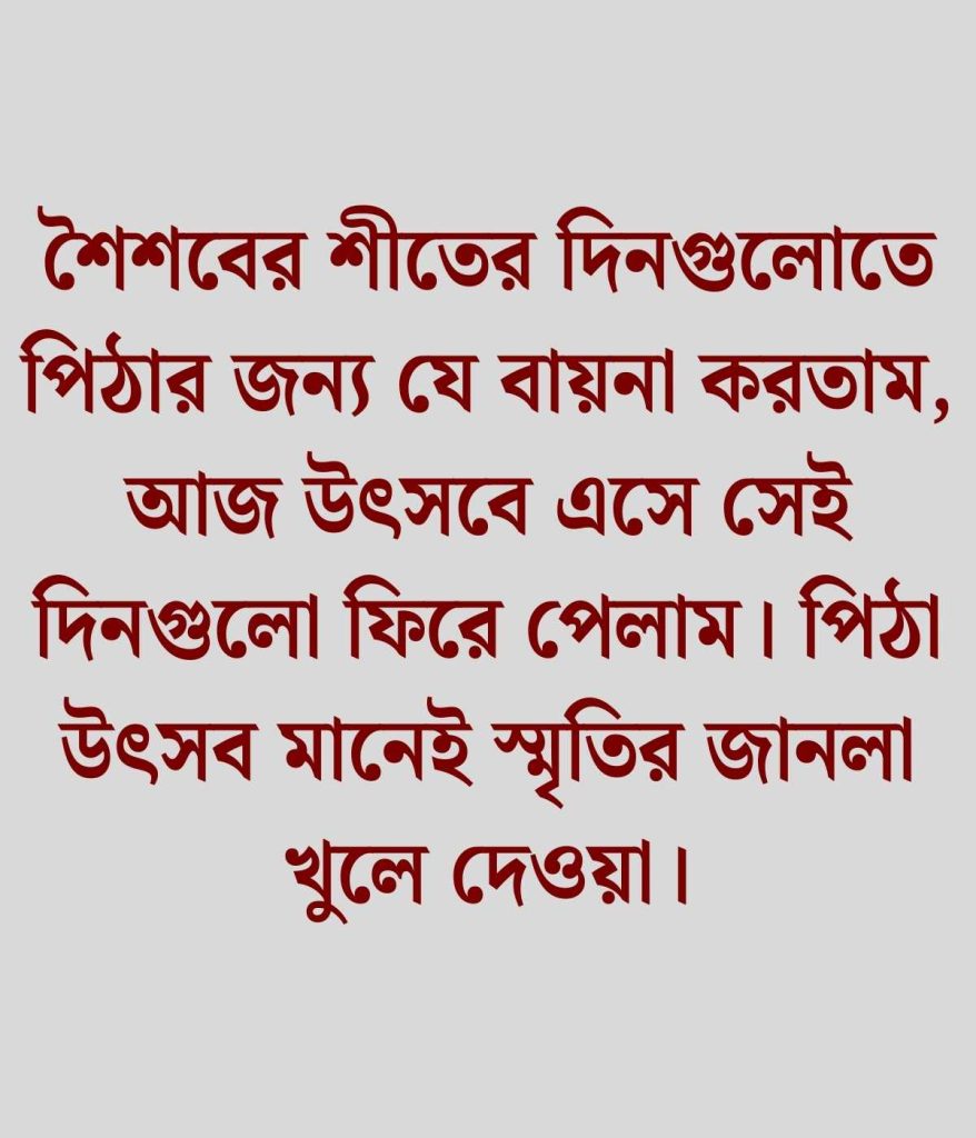 পিঠা উৎসব নিয়ে ক্যাপশন