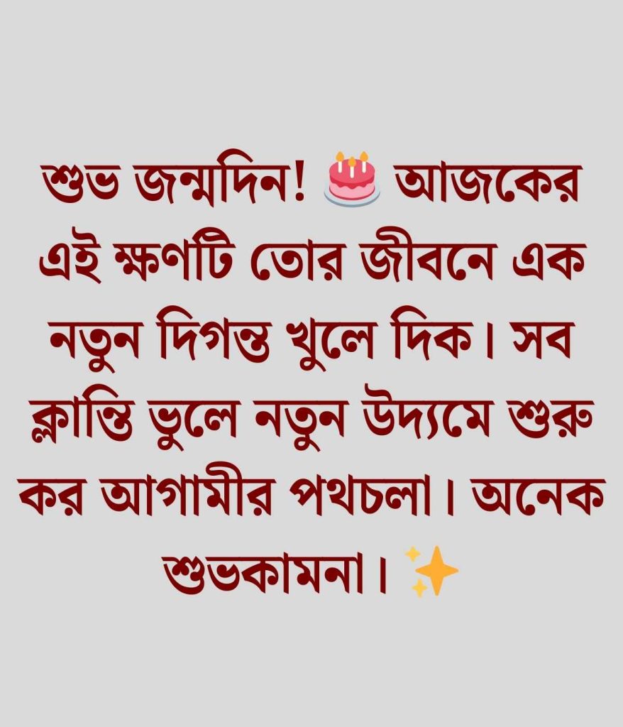 বন্ধুর জন্মদিনের শুভেচ্ছা স্ট্যাটাস
