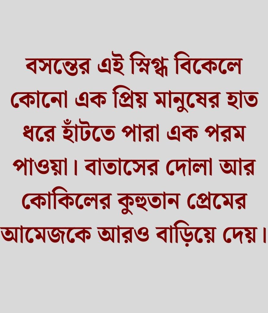 বসন্তের বিকেল নিয়ে ক্যাপশন
