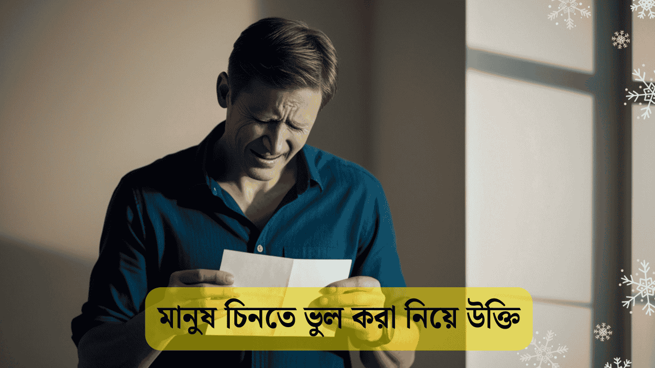 মানুষ চিনতে ভুল করা নিয়ে উক্তি