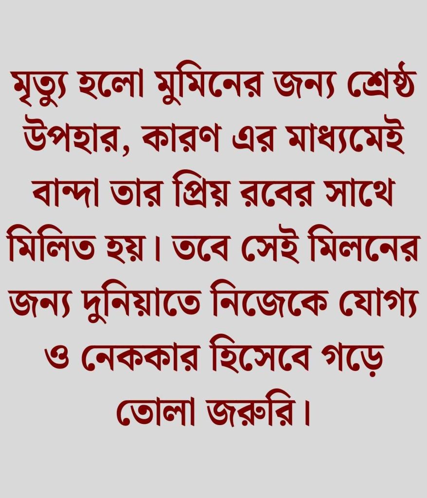 মৃত্যু নিয়ে ইসলামিক ক্যাপশন