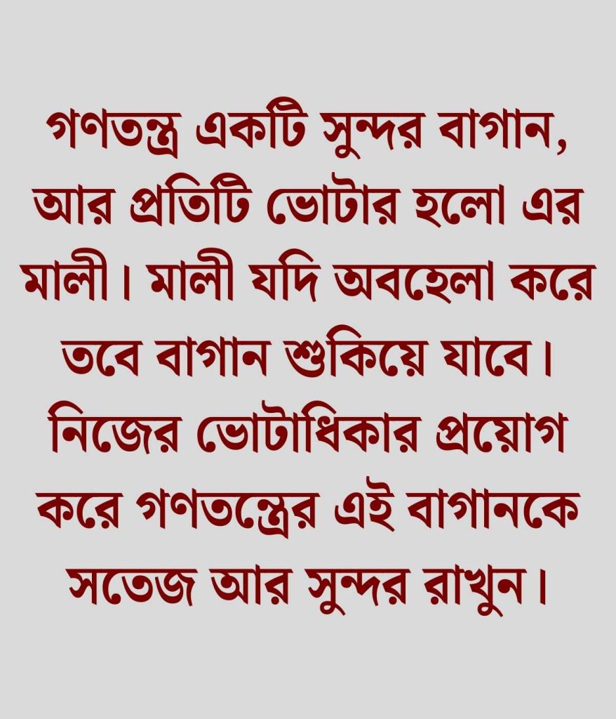 ভোট নিয়ে উক্তি 