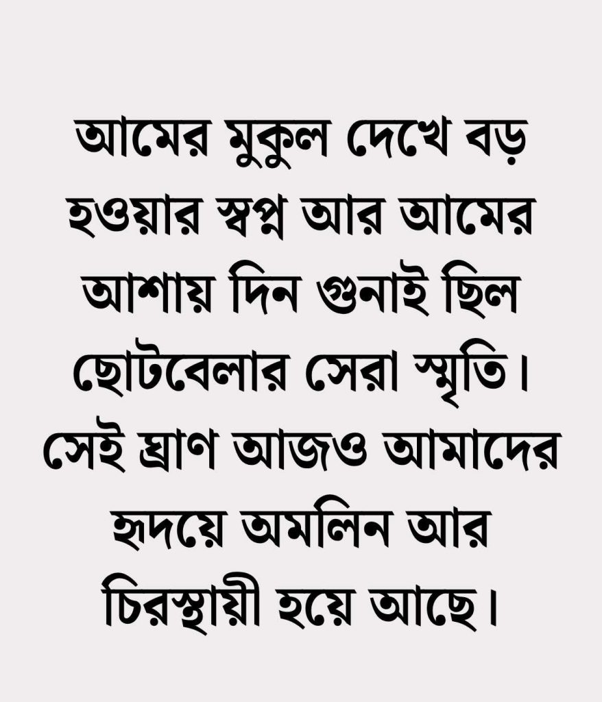 আমের মুকুল নিয়ে স্ট্যাটাস