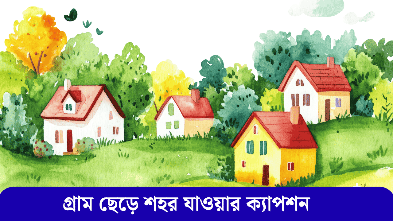 গ্রাম ছেড়ে শহর যাওয়ার ক্যাপশন