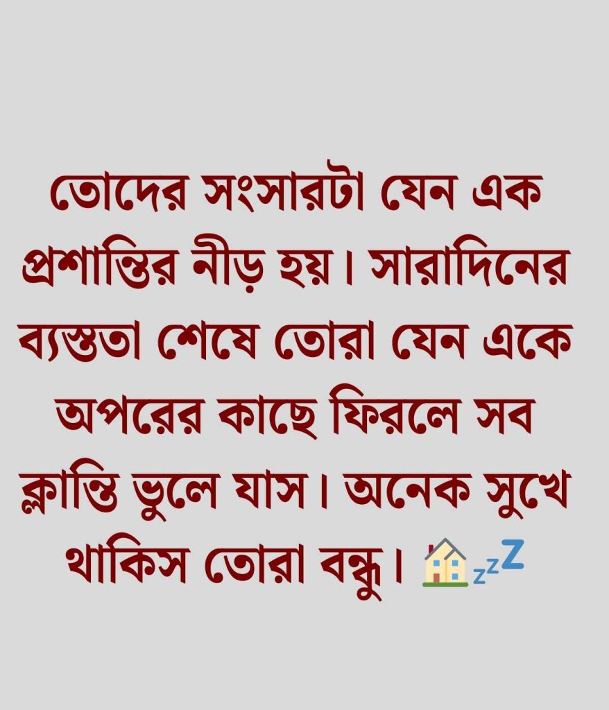 বন্ধুর দাম্পত্য জীবন নিয়ে স্ট্যাটাস