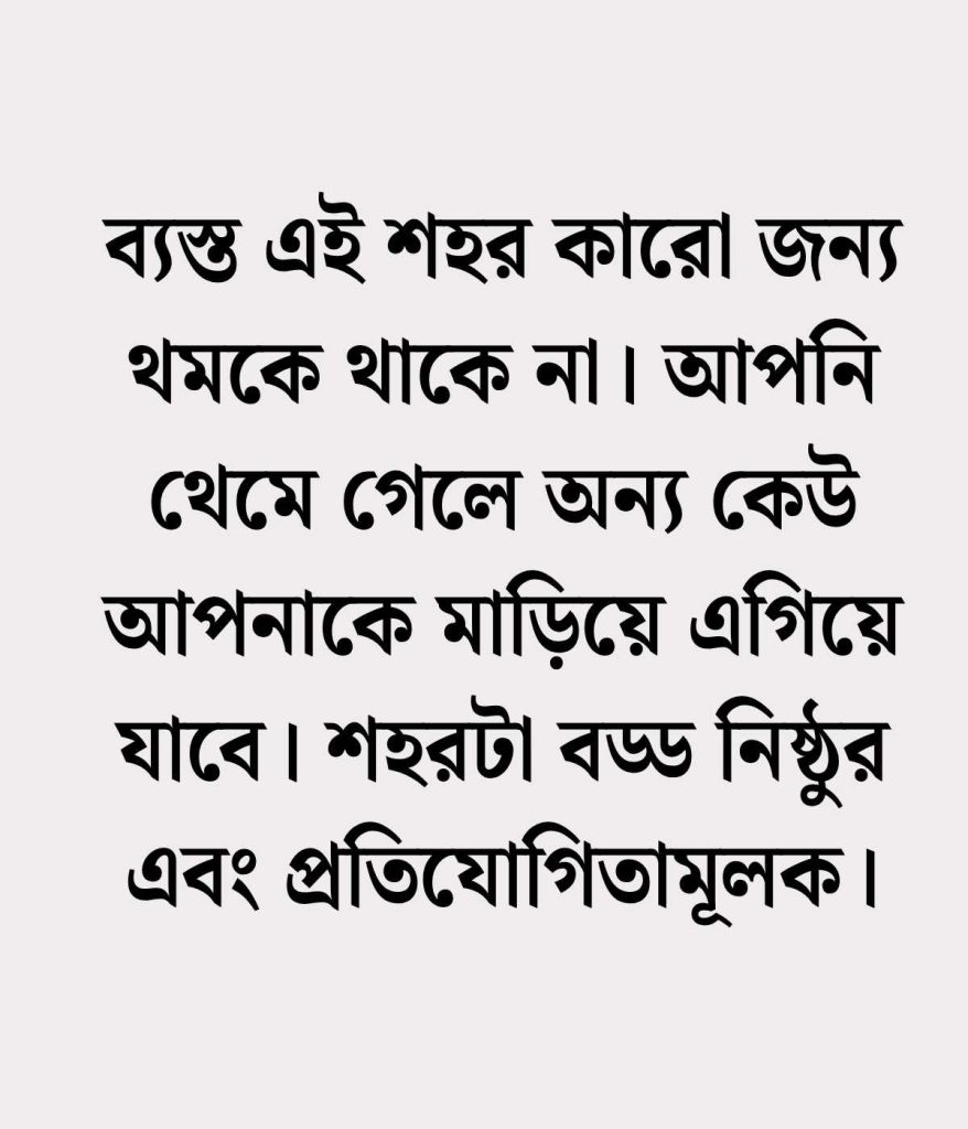 ব্যস্ত শহর নিয়ে স্ট্যাটাস