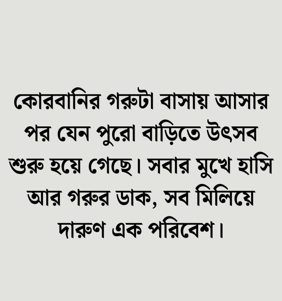 কোরবানির গরু নিয়ে স্ট্যাটাস