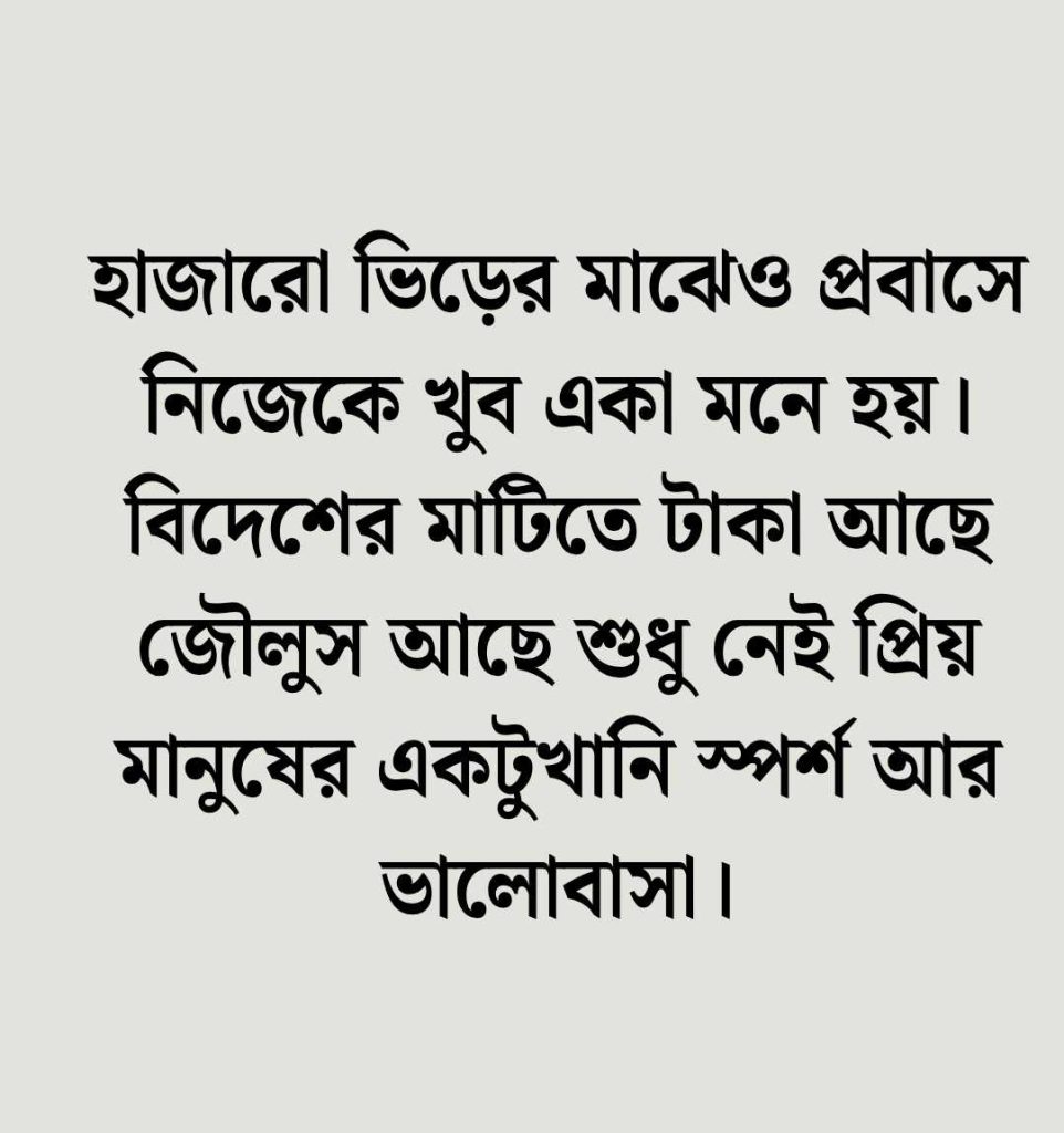 প্রবাস নিয়ে ক্যাপশন